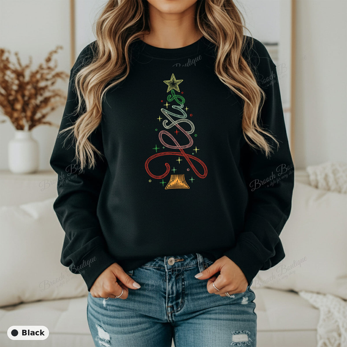Swirly Christmas Tree — Gildan 18000