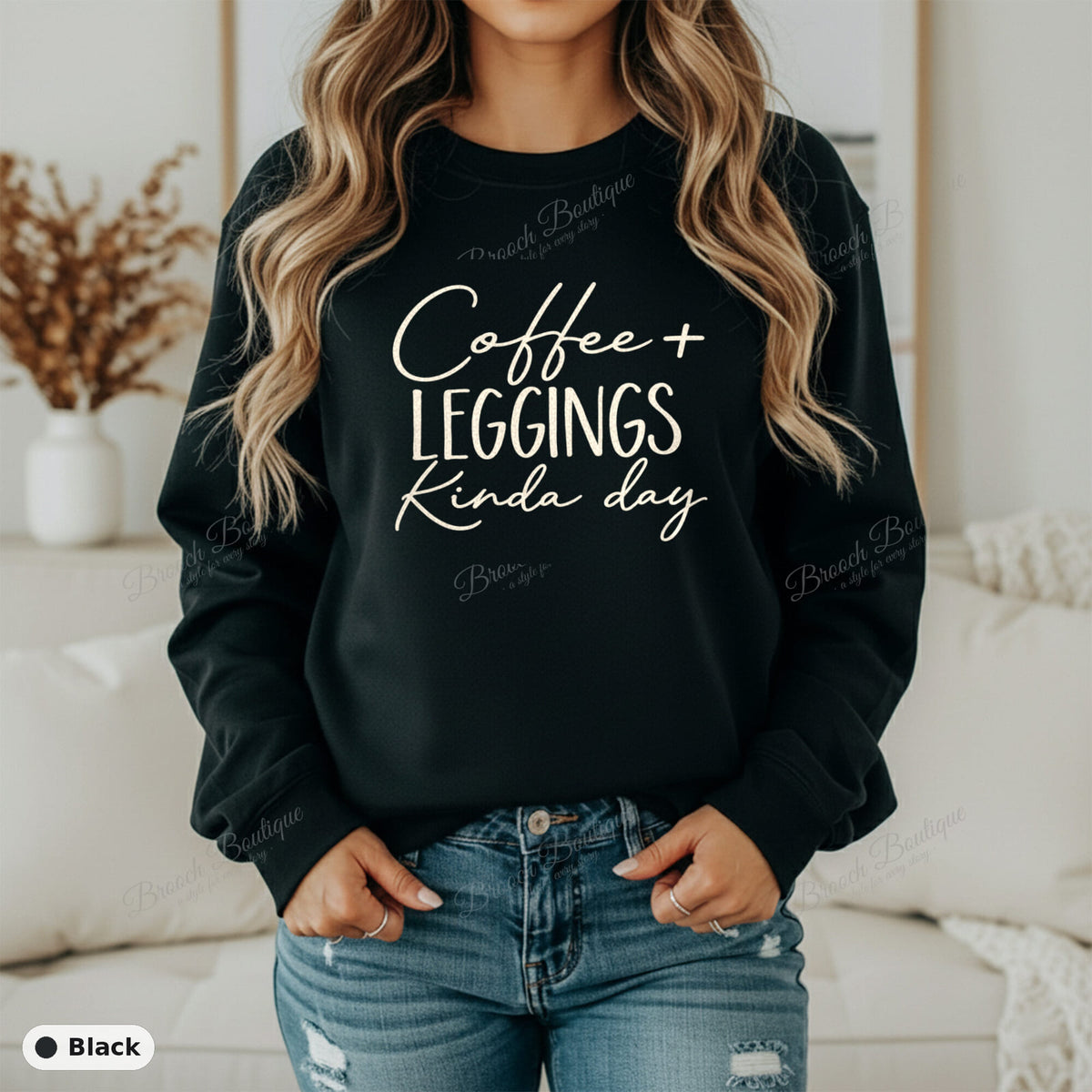 Coffee + Leggings Kinda Day — Gildan 18000