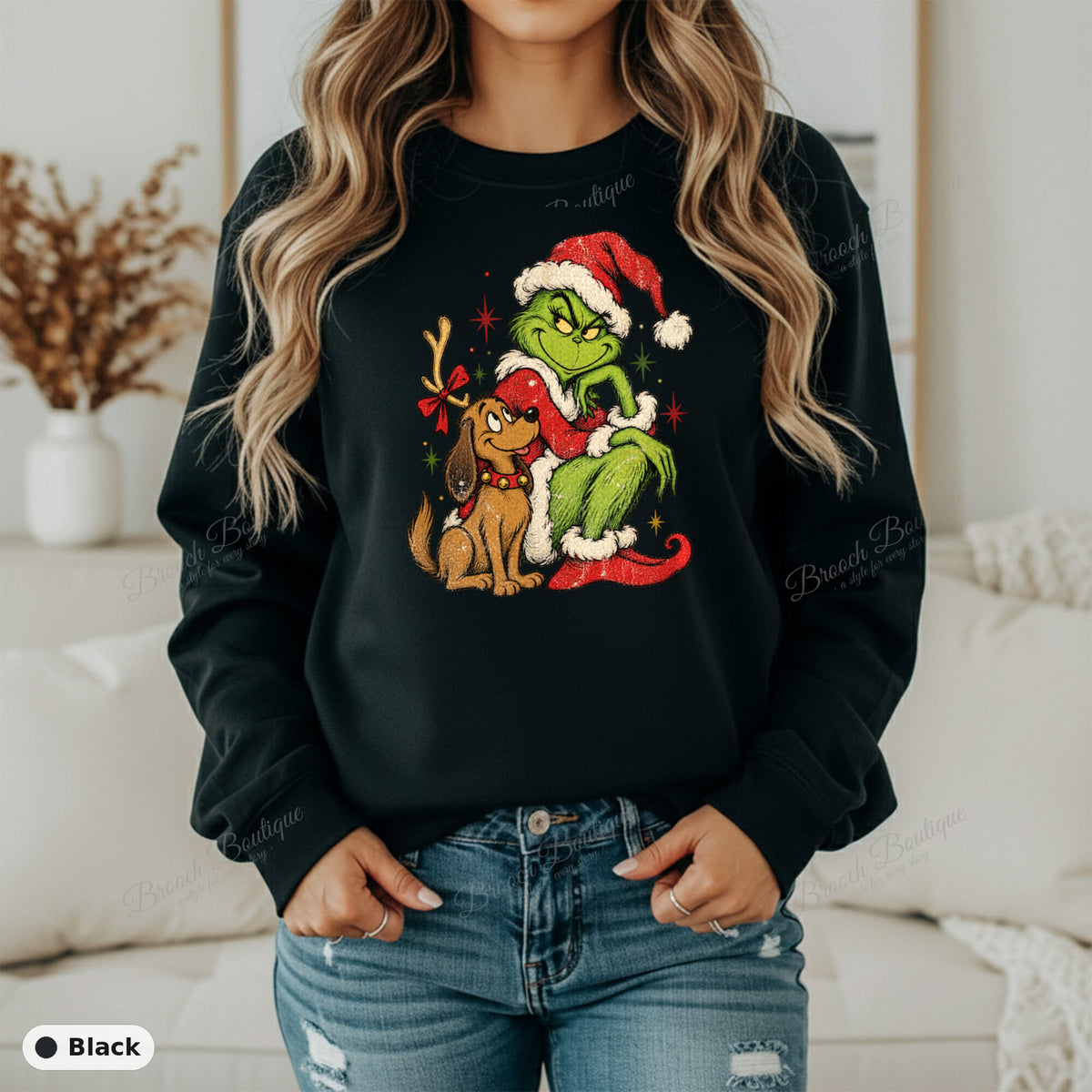 Grinch And Max Christmas — Gildan 18000