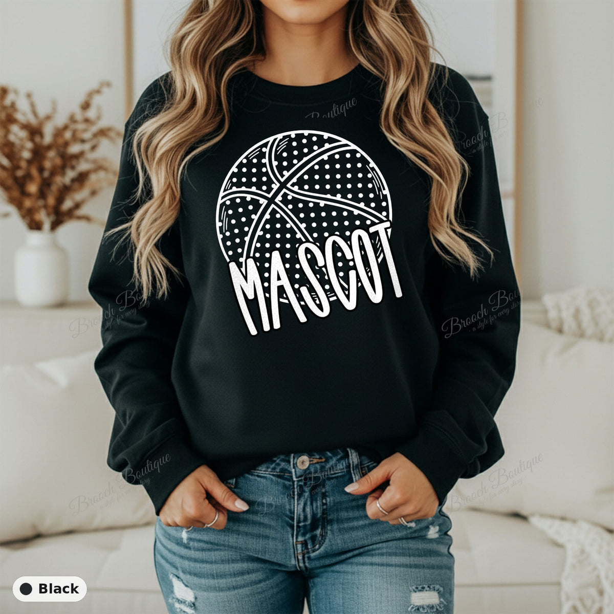 Basketball Mascot Template — Gildan 18000