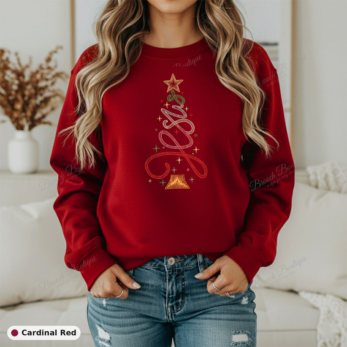 Swirly Christmas Tree — Gildan 18000