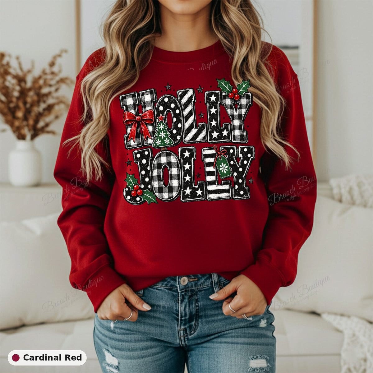 Holly Jolly Plaid — Gildan 18000