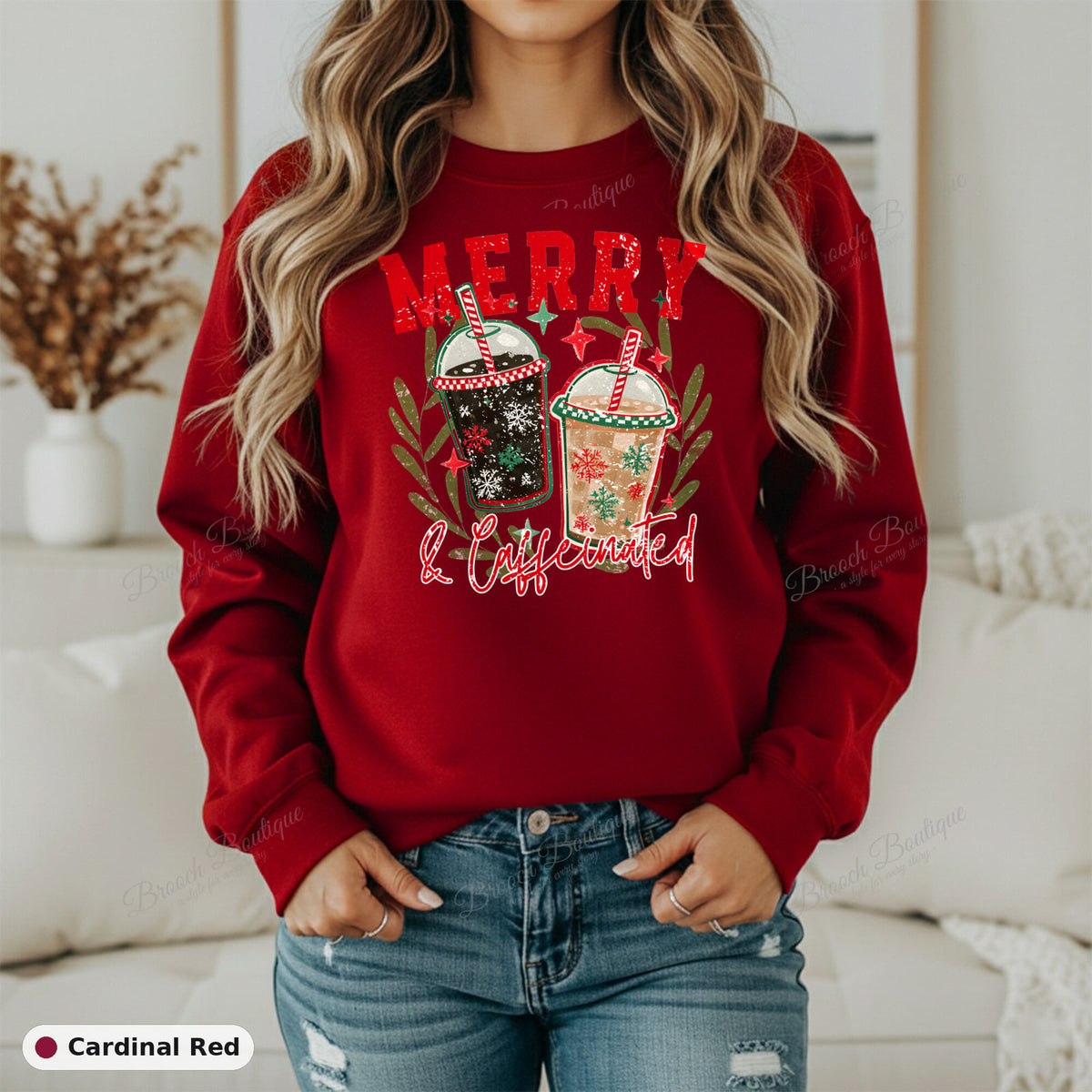 Merry & Caffeinated — Gildan 18000