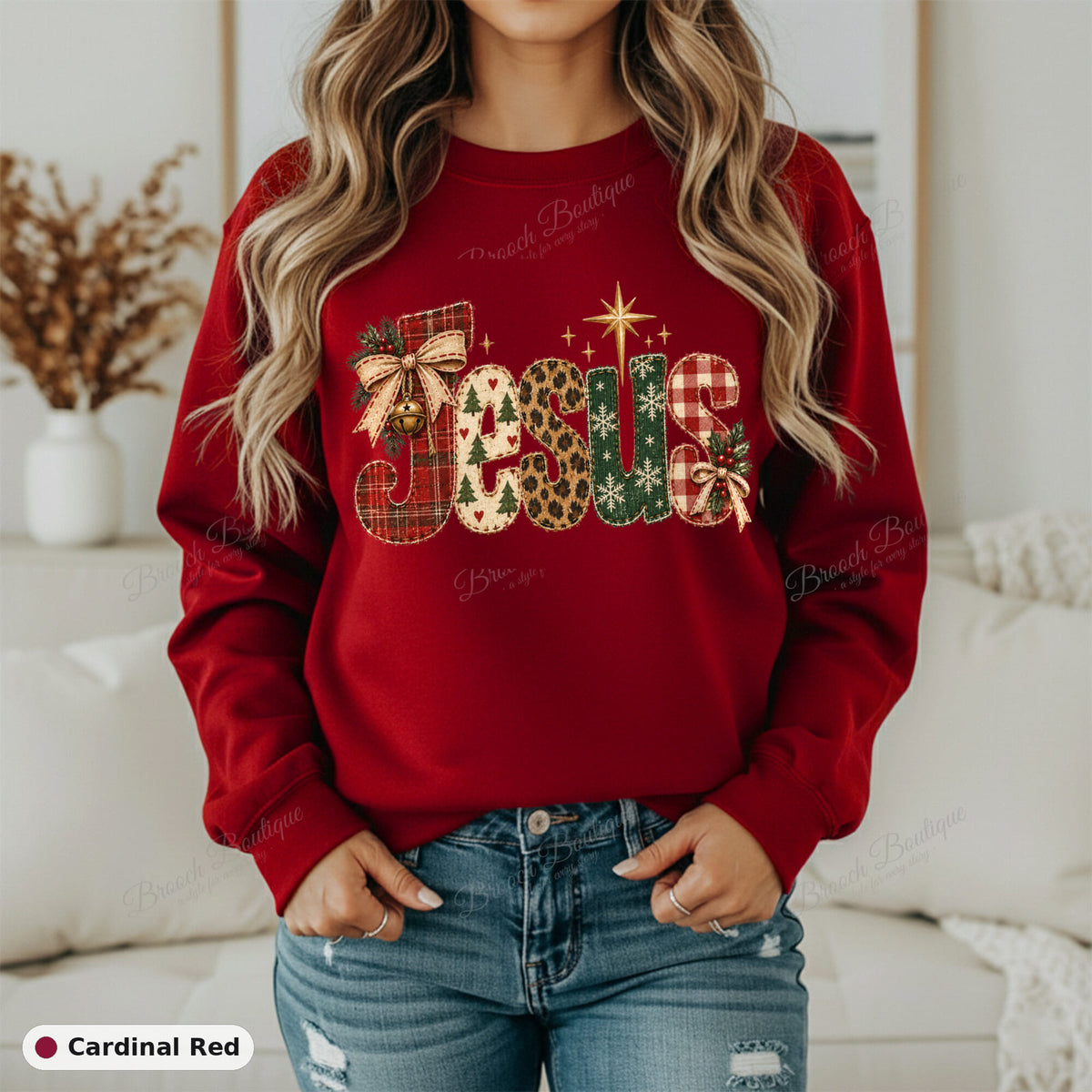 Jesus Patchwork Christmas — Gildan 18000
