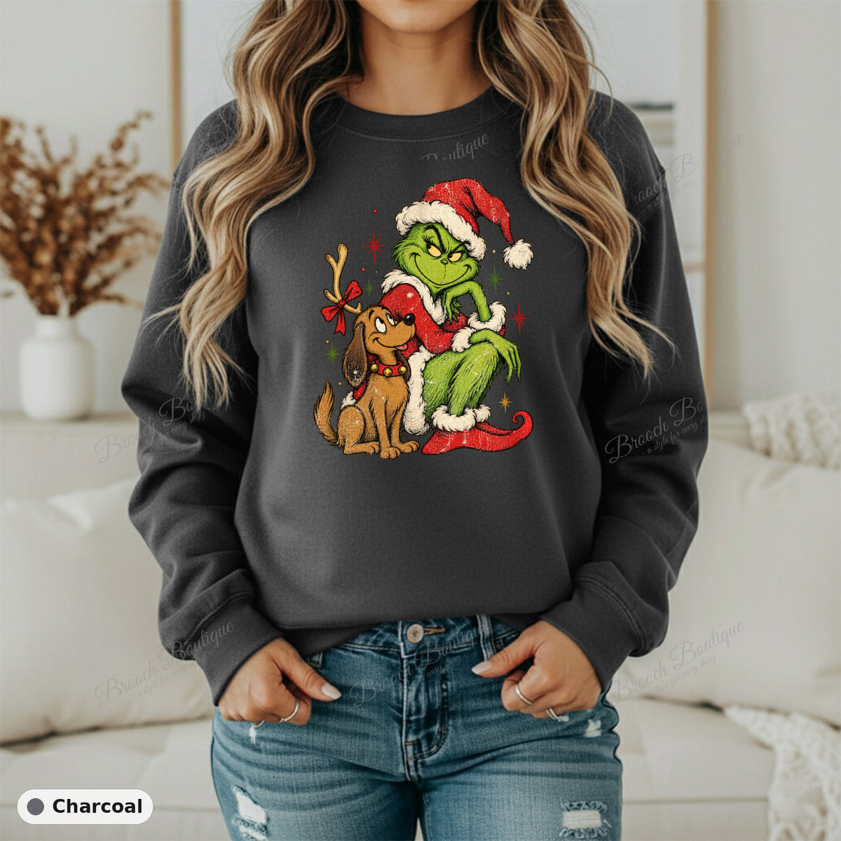 Grinch And Max Christmas — Gildan 18000