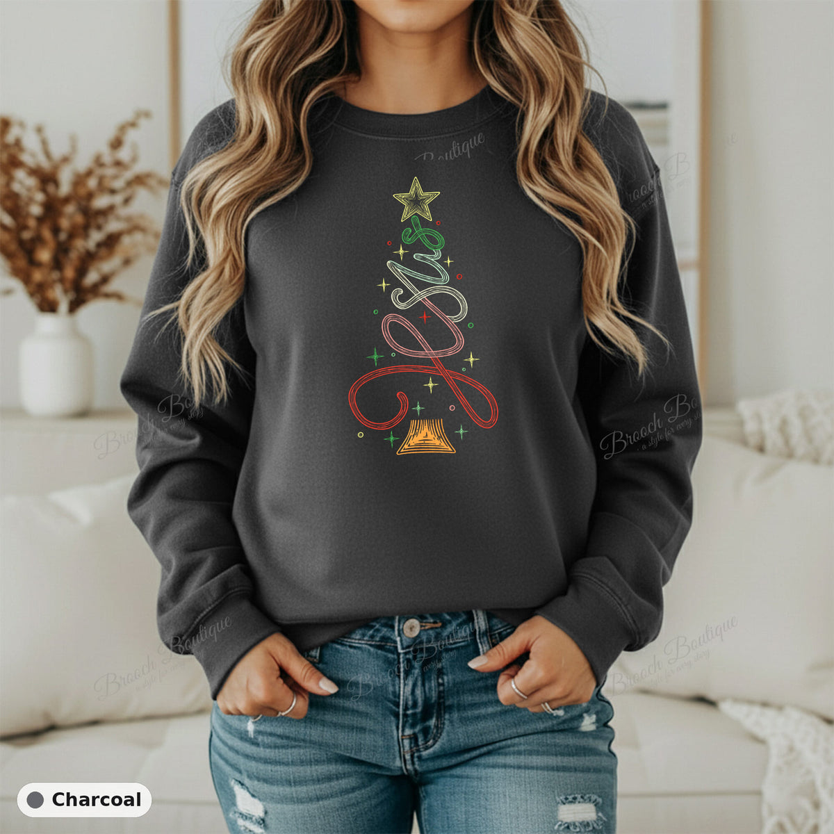 Swirly Christmas Tree — Gildan 18000
