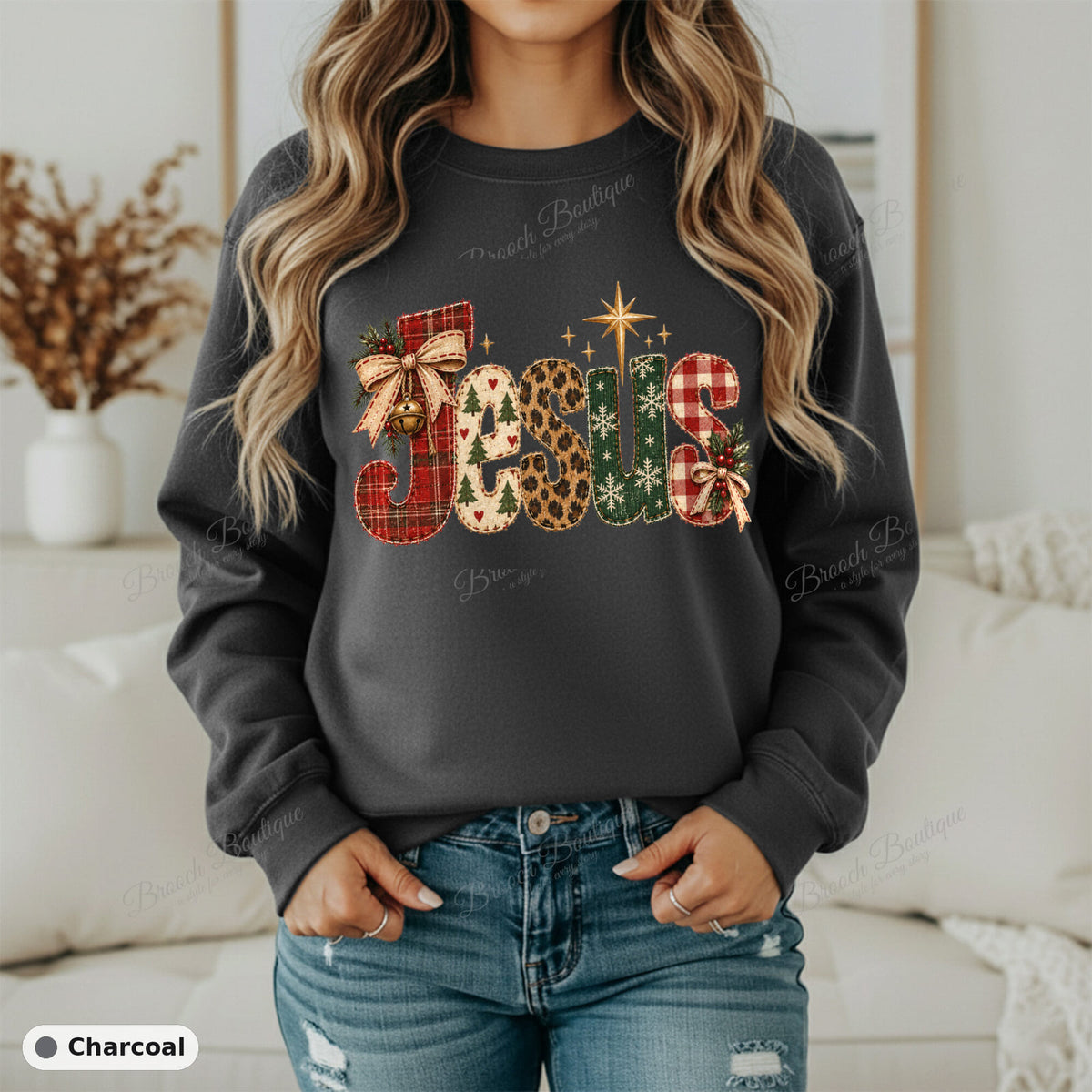 Jesus Patchwork Christmas — Gildan 18000