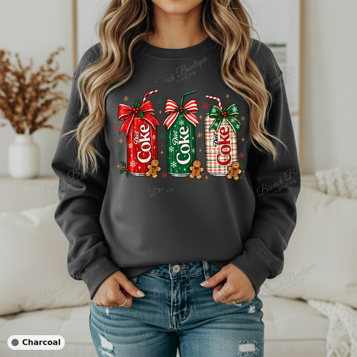 Christmas Diet Coke Cans — Gildan 18000