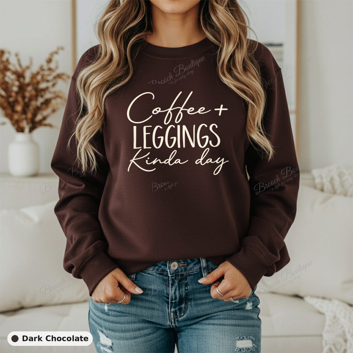 Coffee + Leggings Kinda Day — Gildan 18000