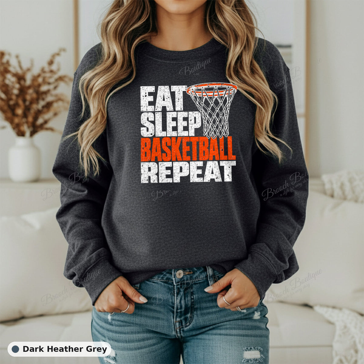 Eat Sleep Basketball Repeat — Gildan 18000