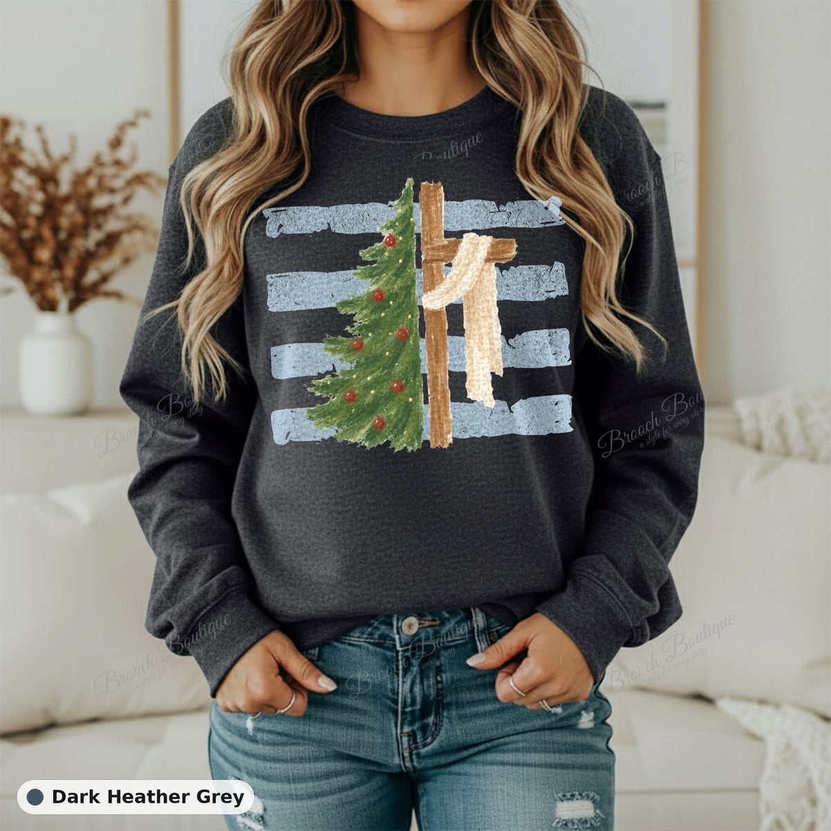 Tree and Cross — Gildan 18000