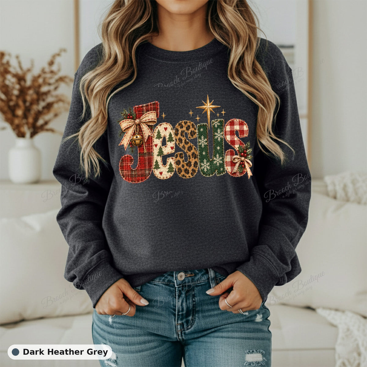 Jesus Patchwork Christmas — Gildan 18000