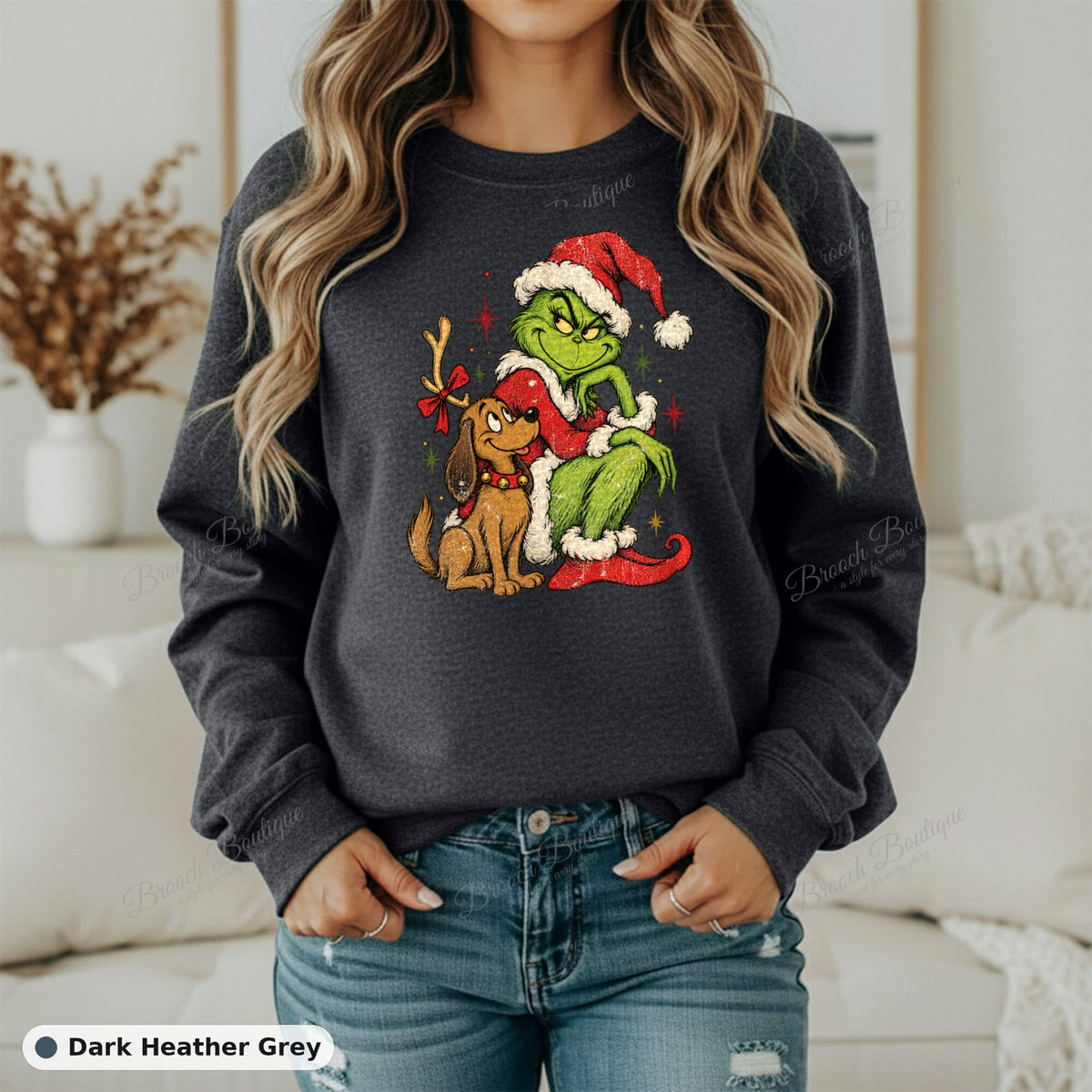 Grinch And Max Christmas — Gildan 18000