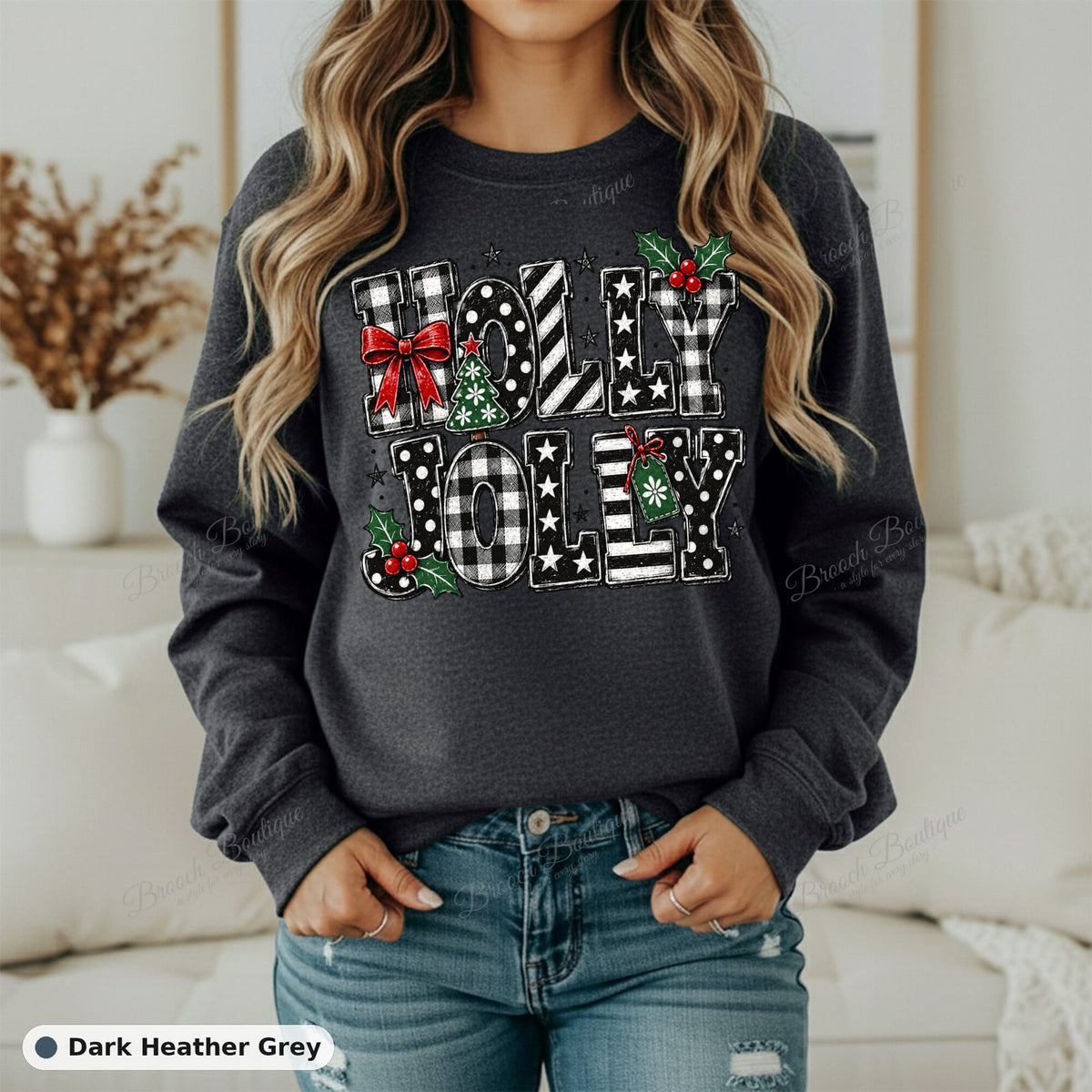 Holly Jolly Plaid — Gildan 18000