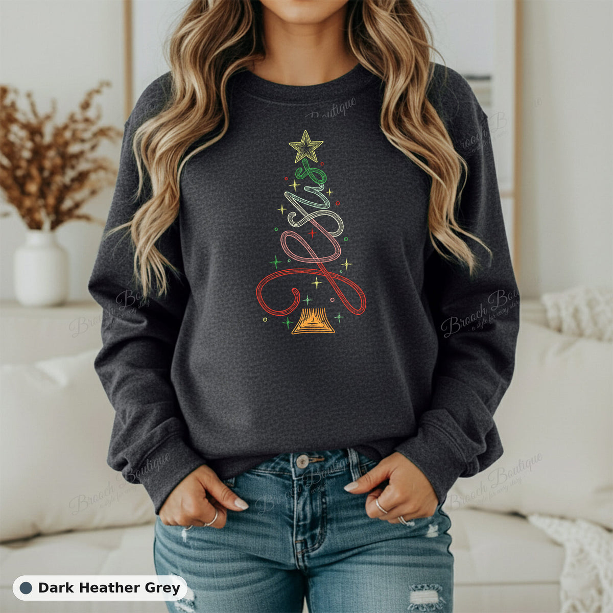 Swirly Christmas Tree — Gildan 18000