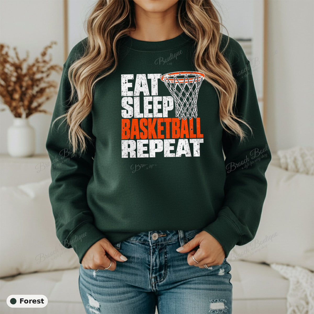 Eat Sleep Basketball Repeat — Gildan 18000