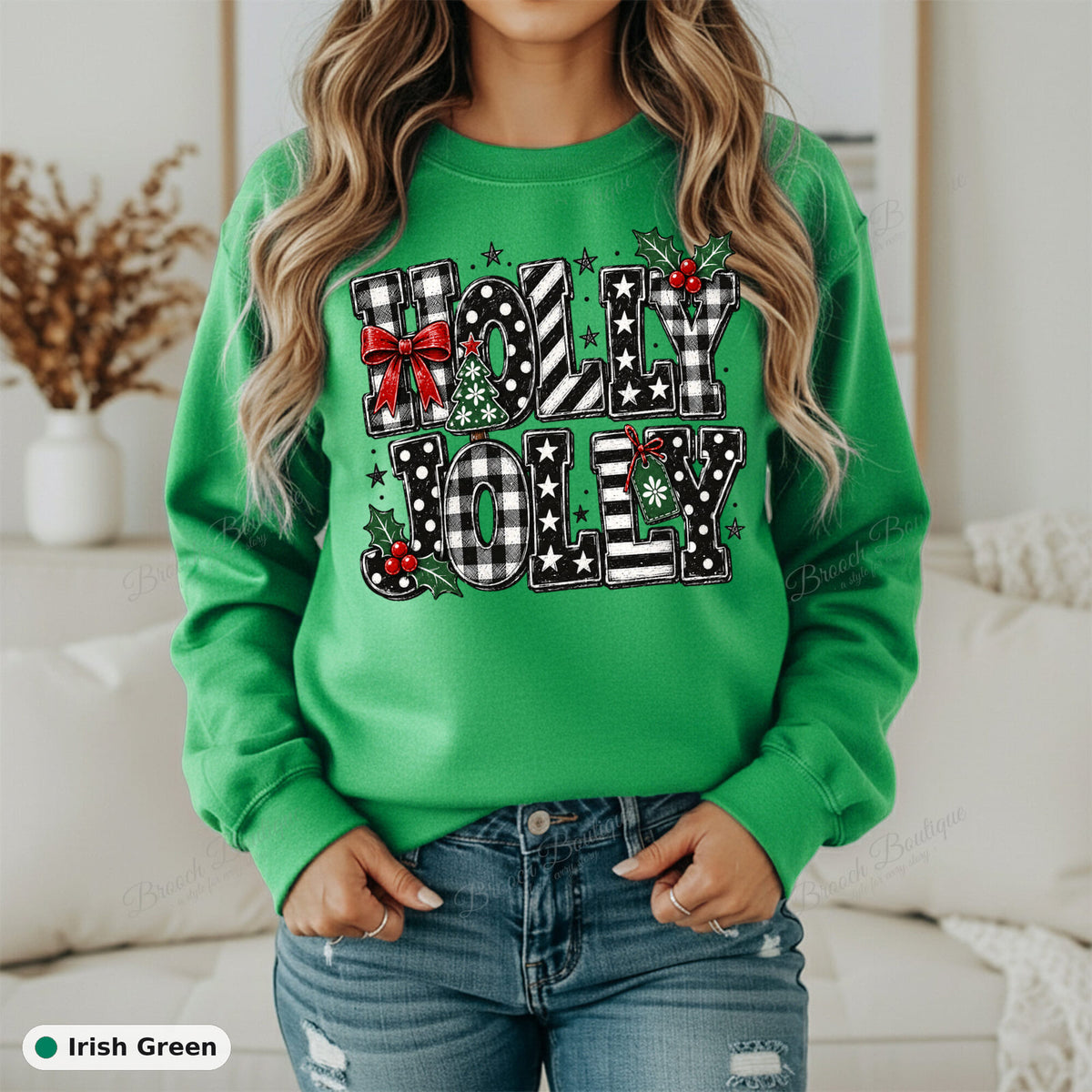 Holly Jolly Plaid — Gildan 18000