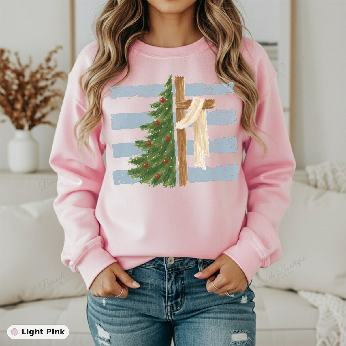 Tree and Cross — Gildan 18000