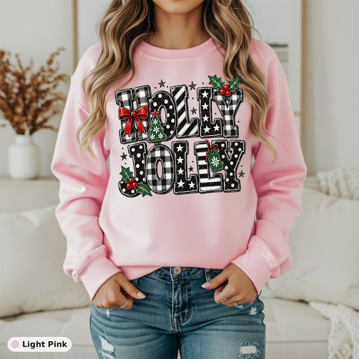Holly Jolly Plaid — Gildan 18000