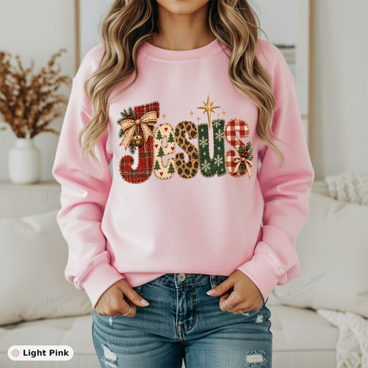 Jesus Patchwork Christmas — Gildan 18000