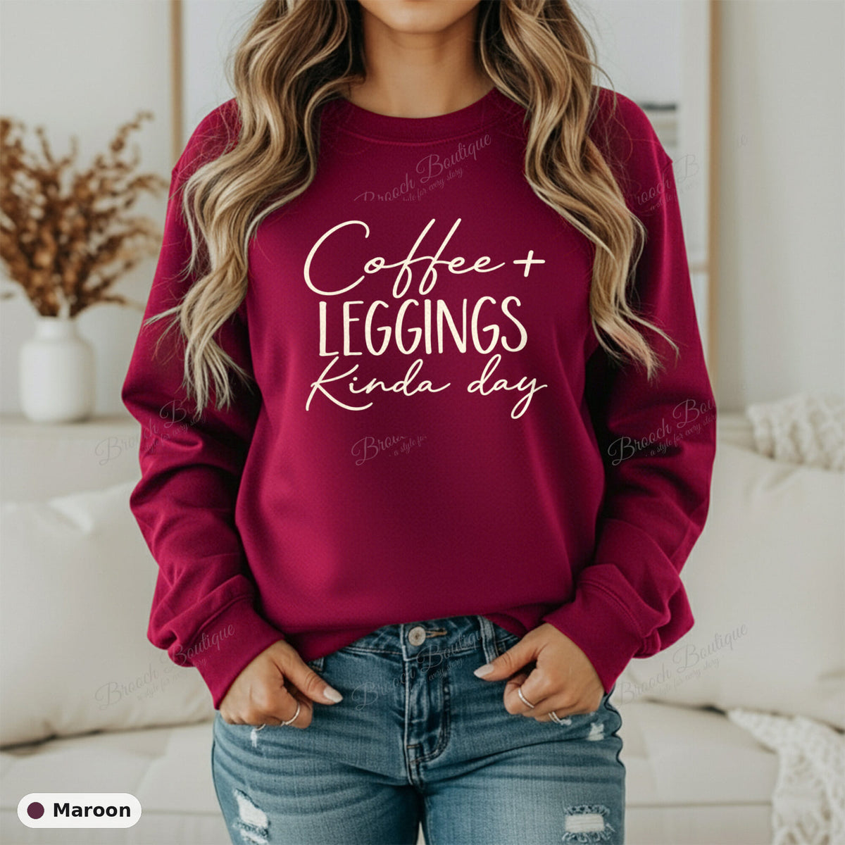 Coffee + Leggings Kinda Day — Gildan 18000