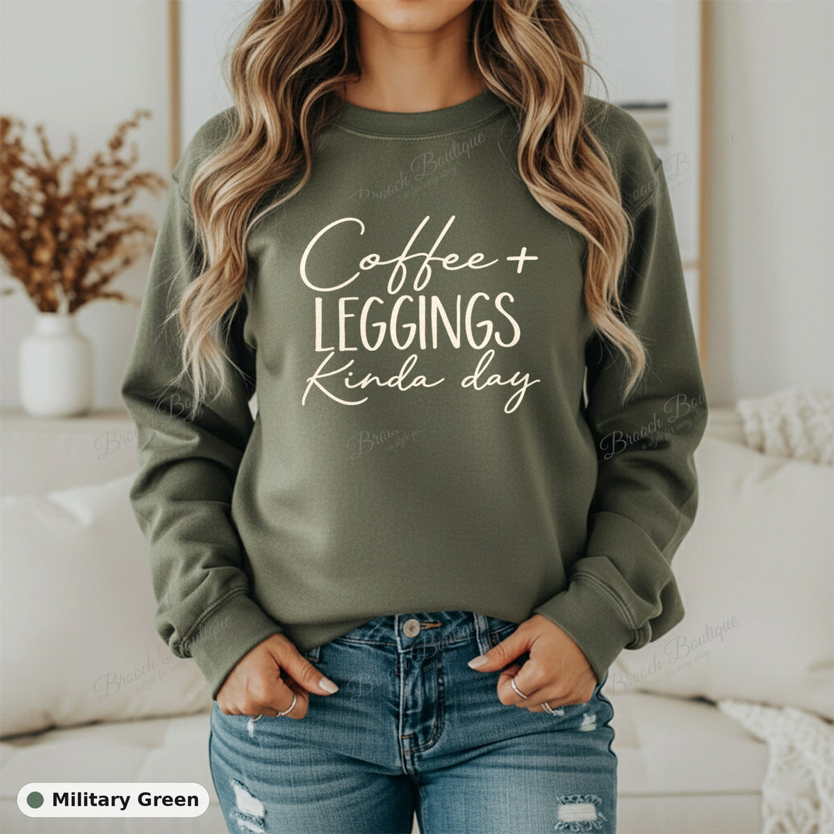 Coffee + Leggings Kinda Day — Gildan 18000