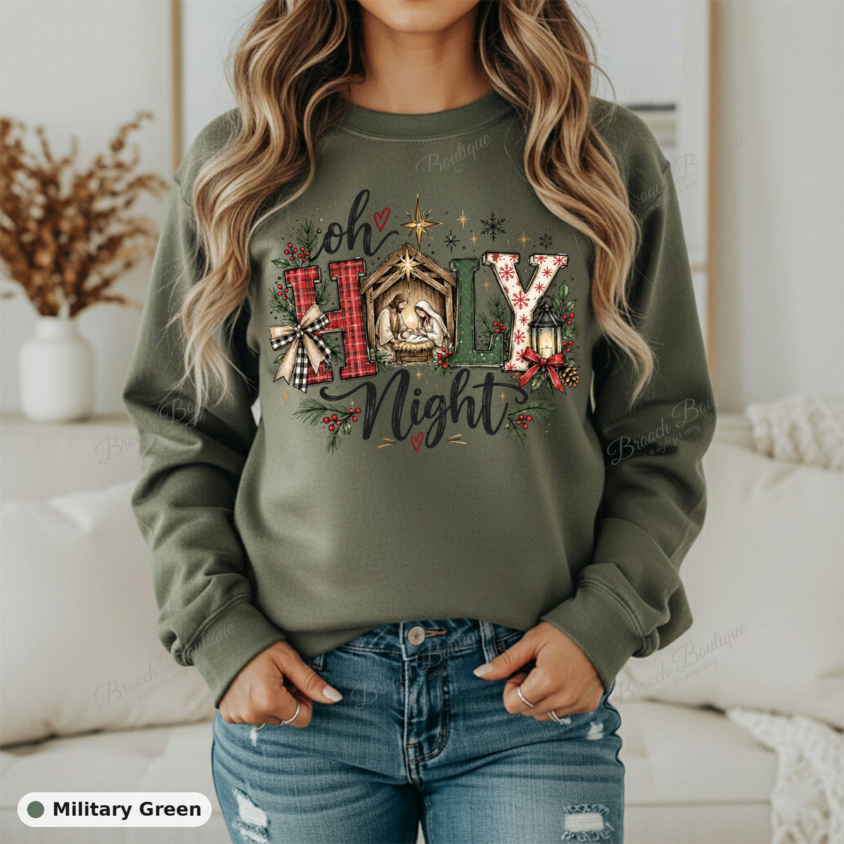 Oh Holy Night — Gildan 18000