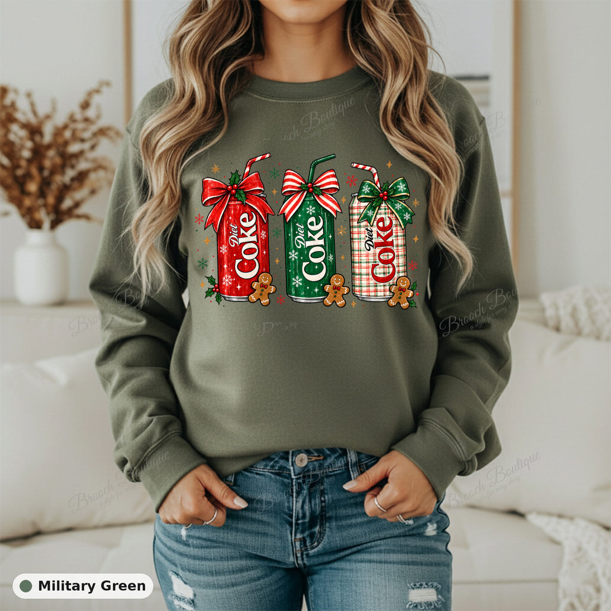 Christmas Diet Coke Cans — Gildan 18000