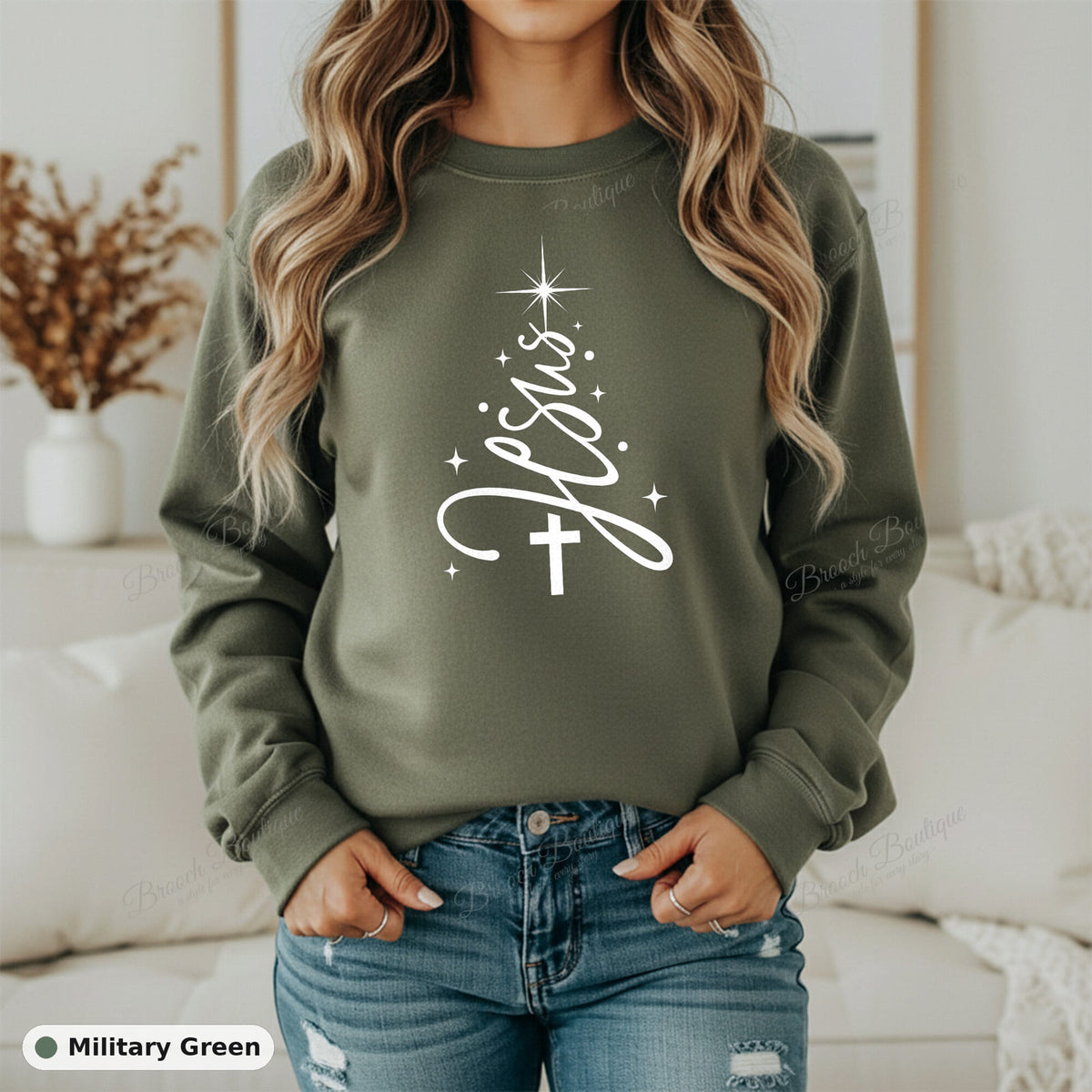 Christ Christmas Tree — Gildan 18000