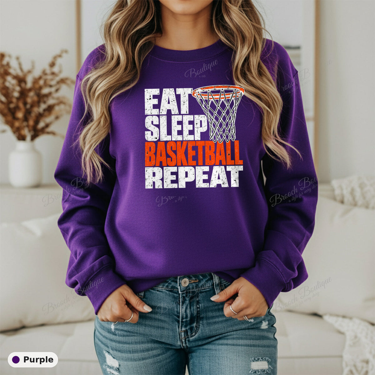 Eat Sleep Basketball Repeat — Gildan 18000