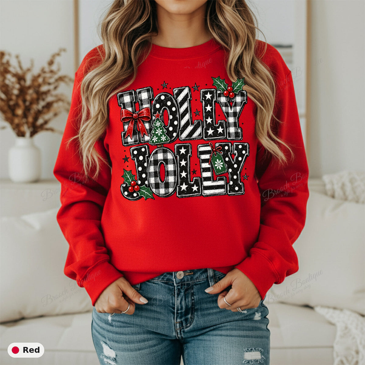 Holly Jolly Plaid — Gildan 18000
