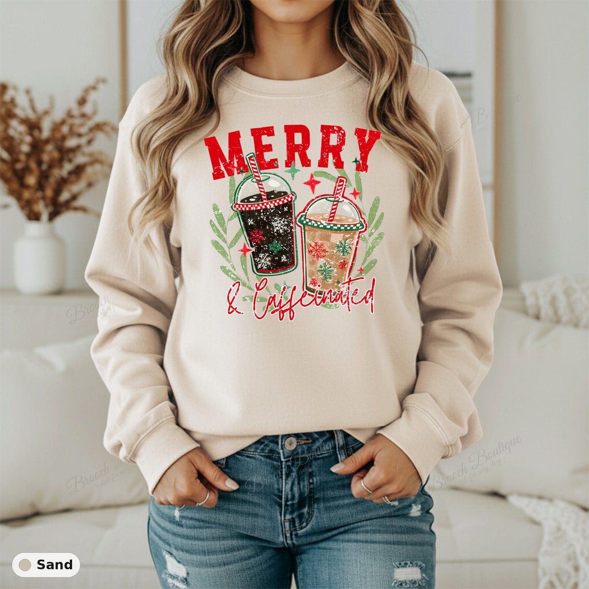 Merry & Caffeinated — Gildan 18000