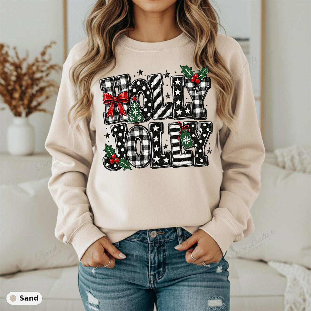 Holly Jolly Plaid — Gildan 18000