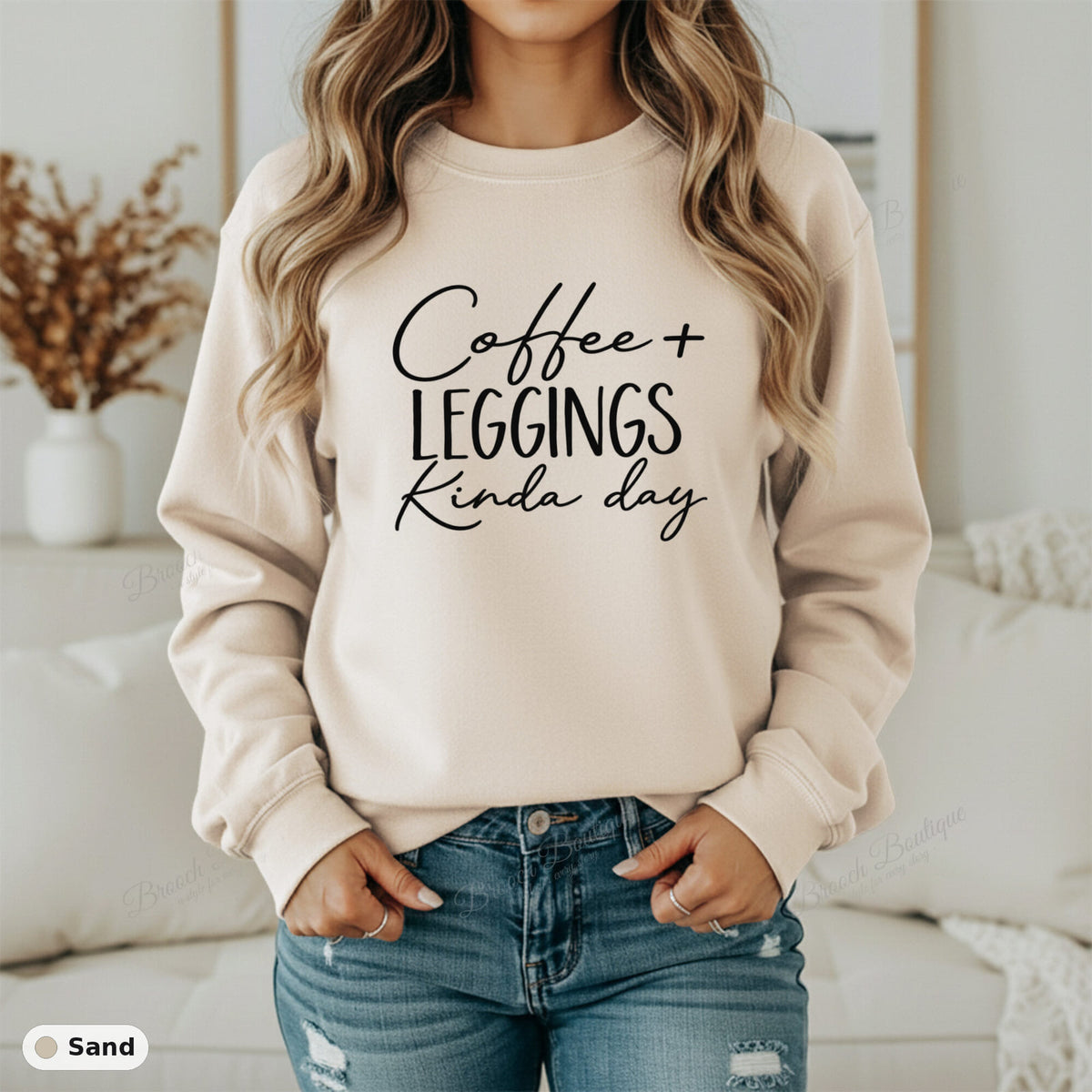 Coffee + Leggings Kinda Day — Gildan 18000