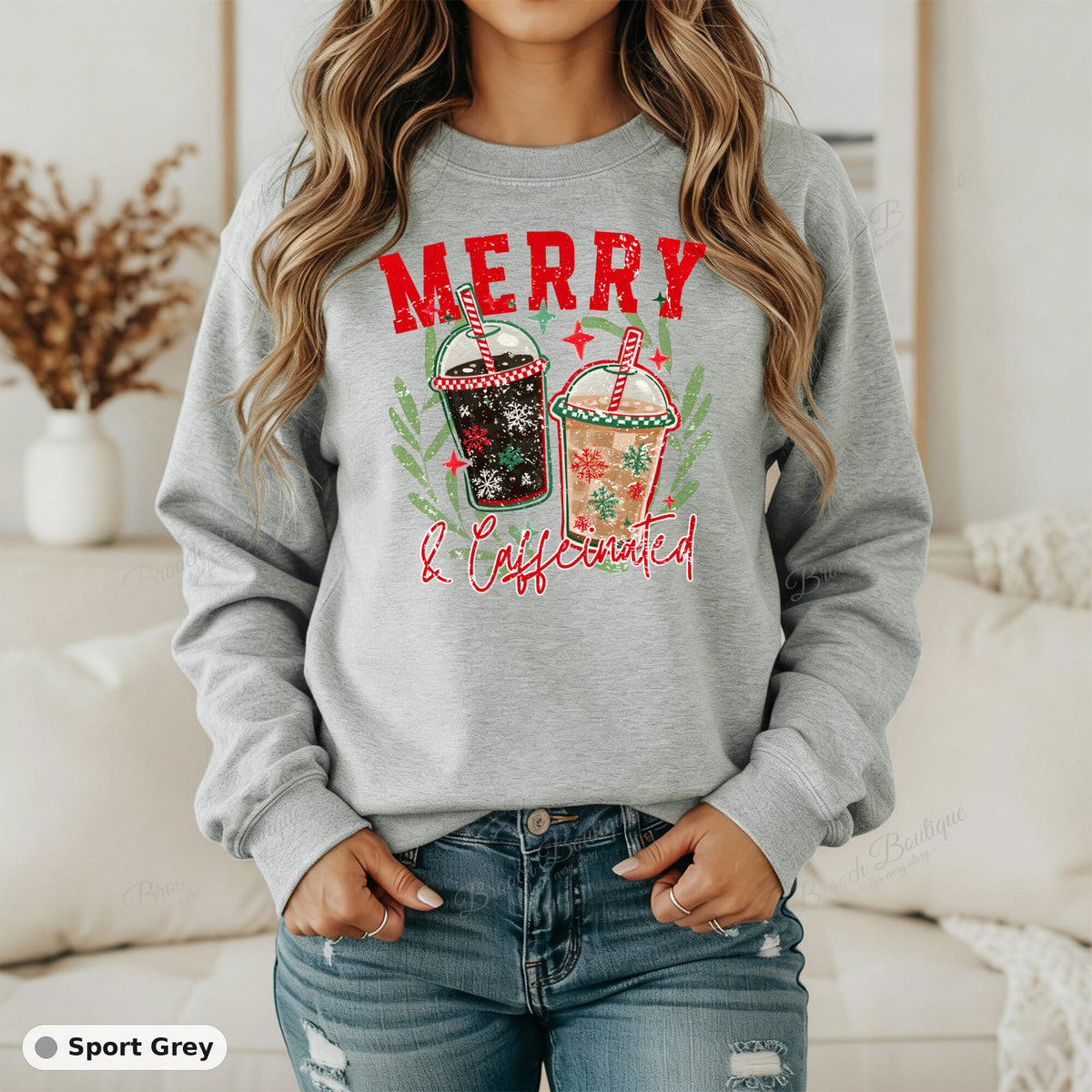 Merry & Caffeinated — Gildan 18000