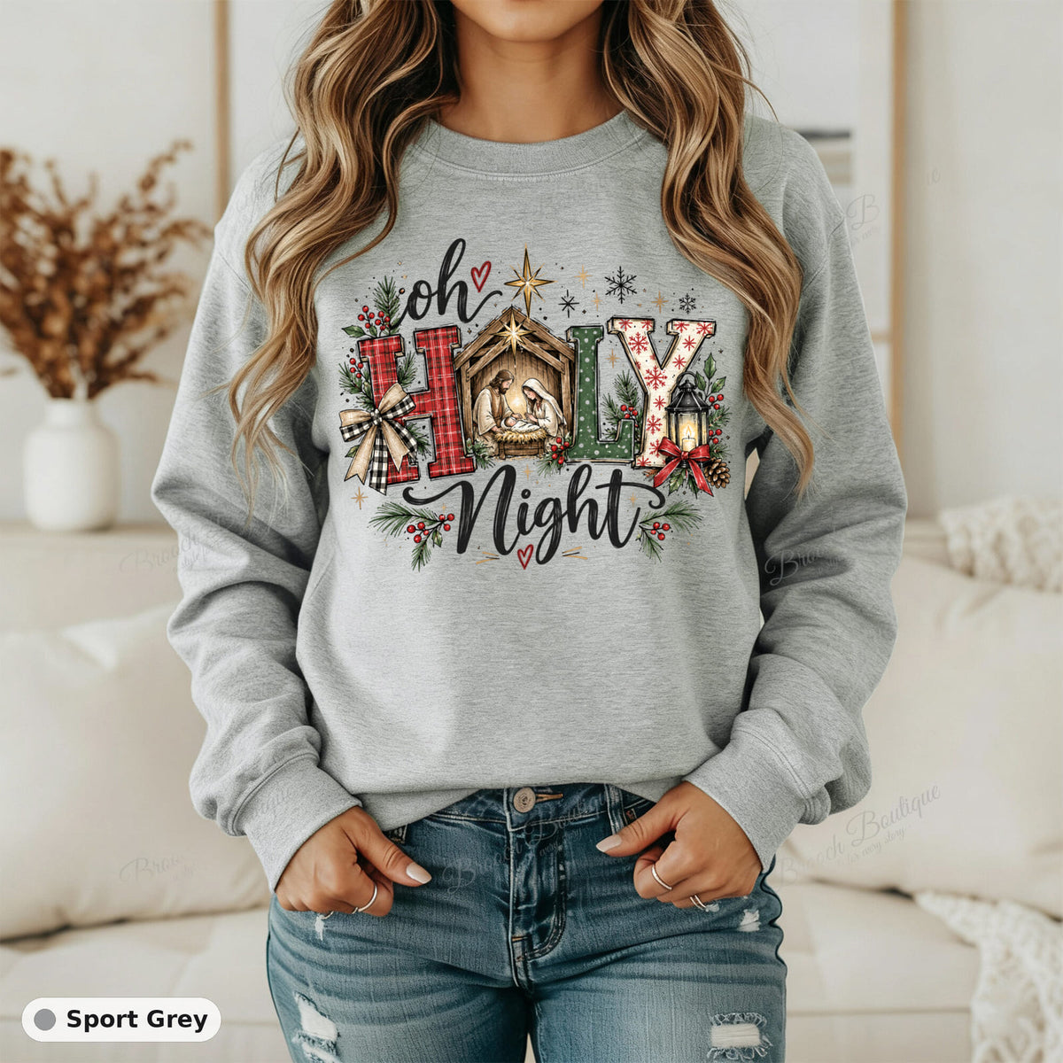Oh Holy Night — Gildan 18000