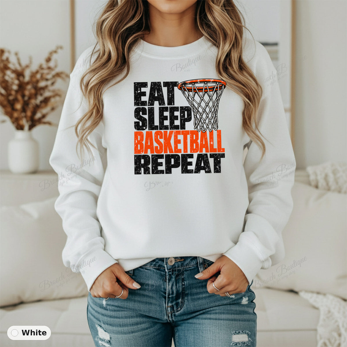 Eat Sleep Basketball Repeat — Gildan 18000