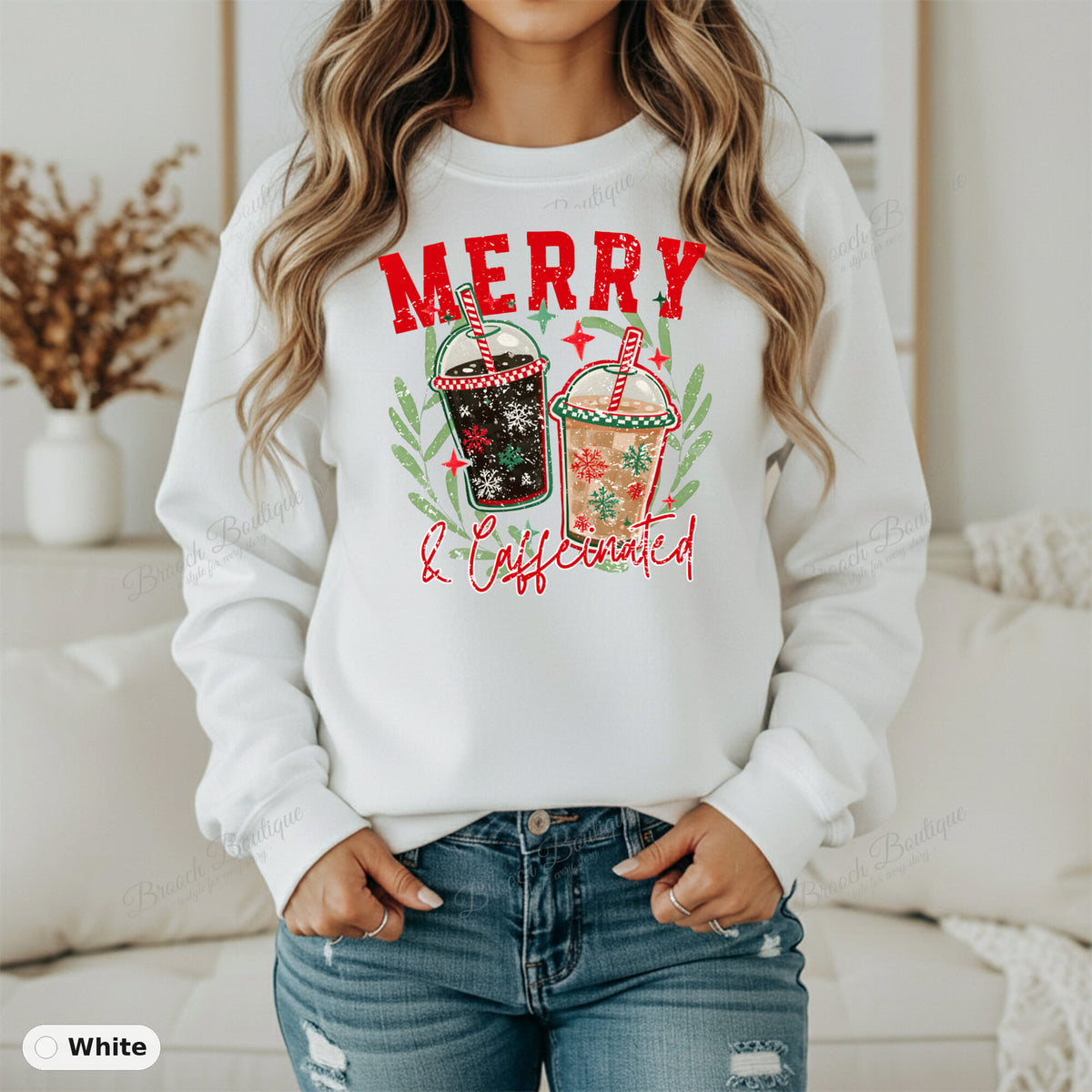 Merry & Caffeinated — Gildan 18000