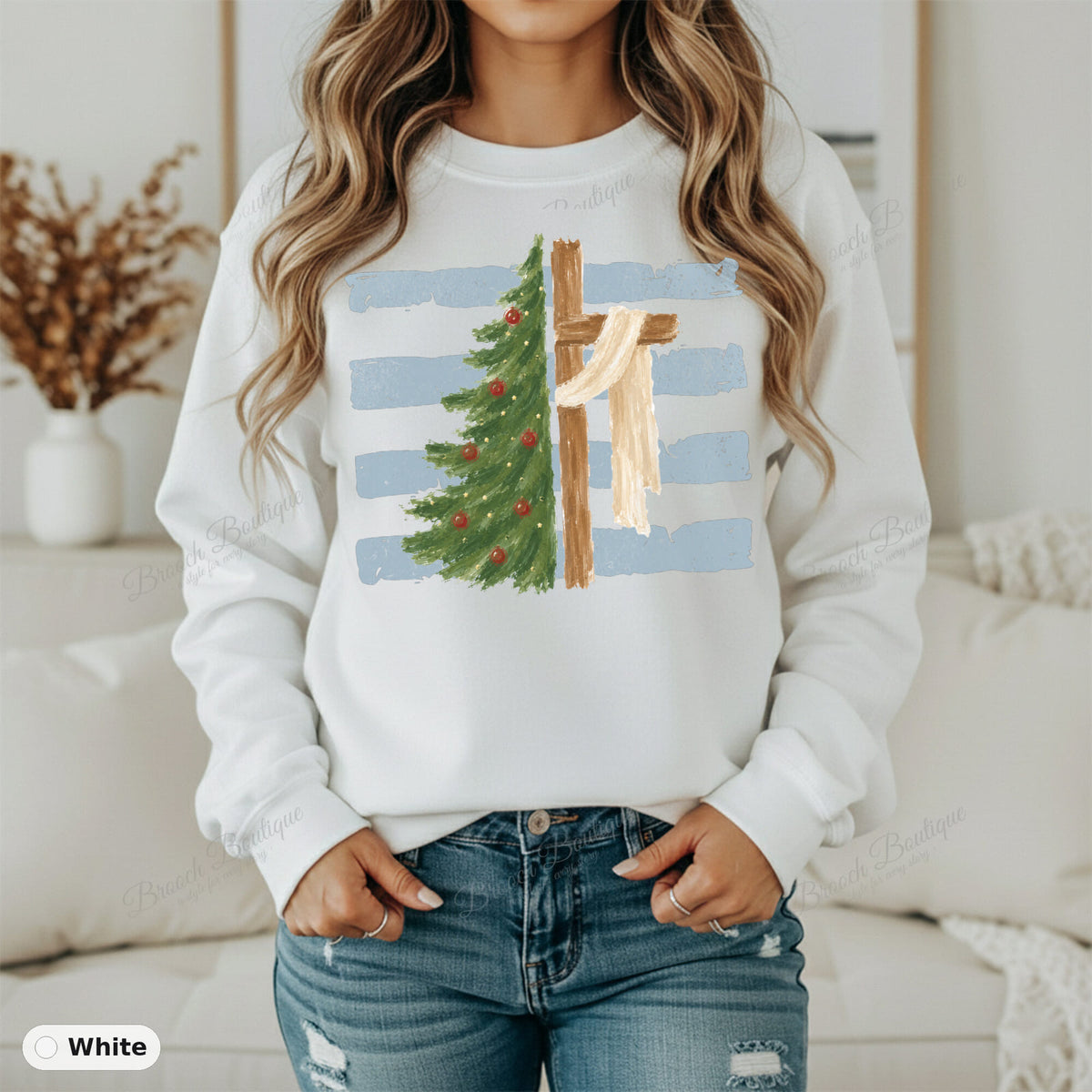 Tree and Cross — Gildan 18000