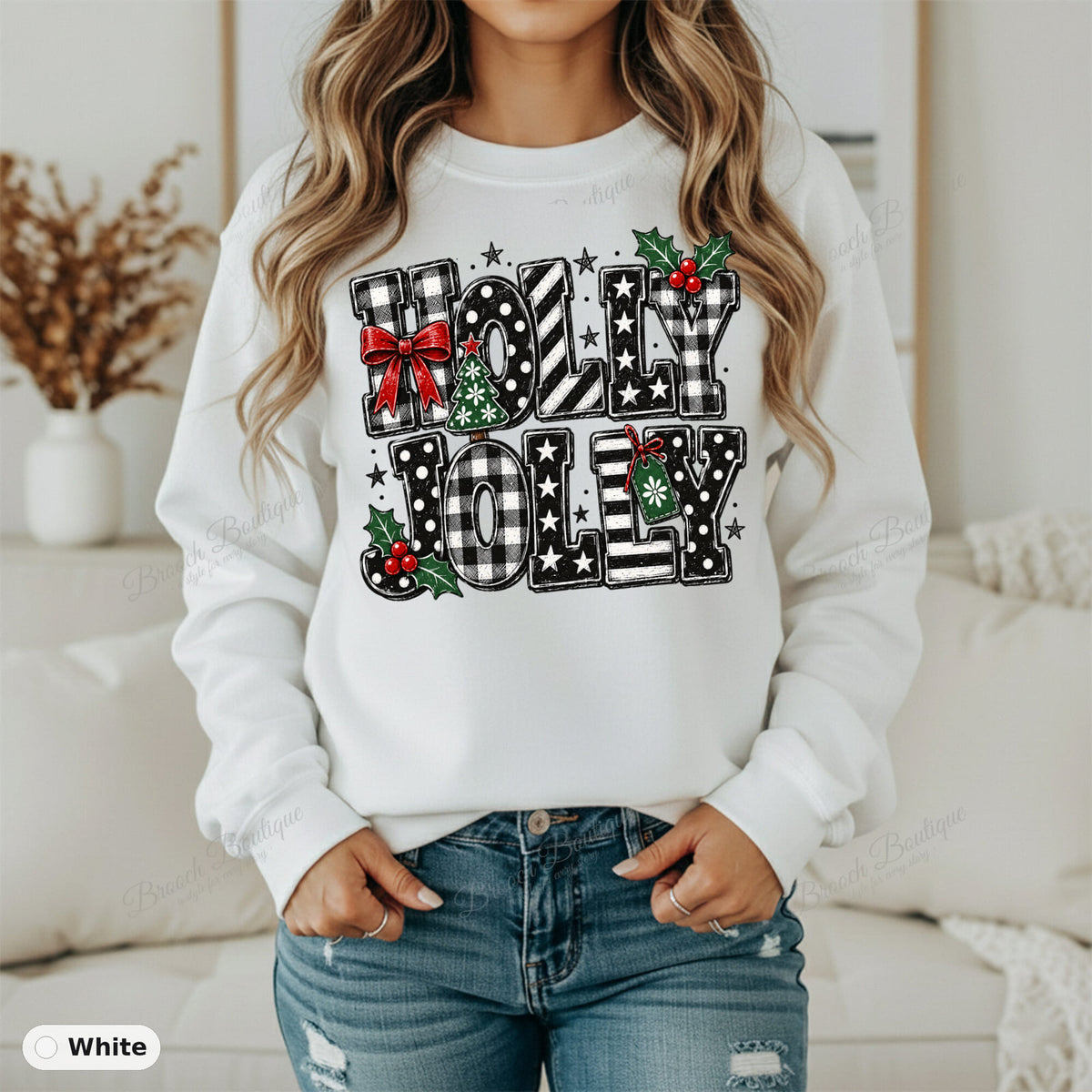 Holly Jolly Plaid — Gildan 18000