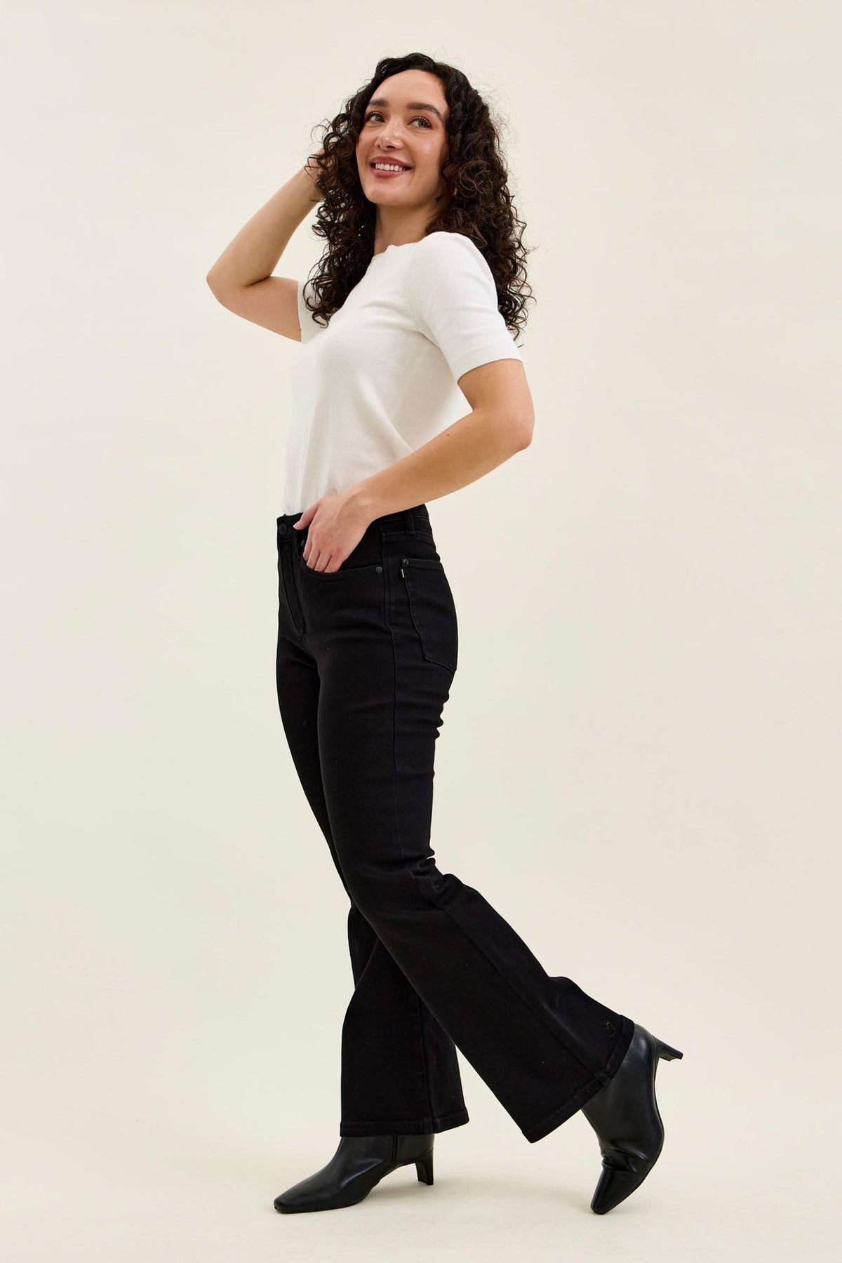 JUDY BLUE HIGH WAIST BLACK TUMMY CONTROL BOOTCUT JEAN