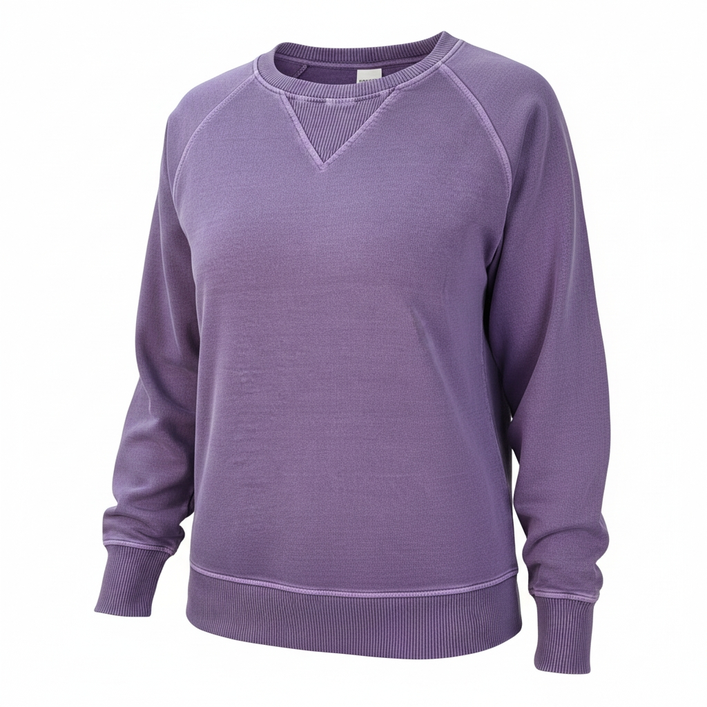 LILAC FRENCH TERRY PULLOVER WITH POCKETS