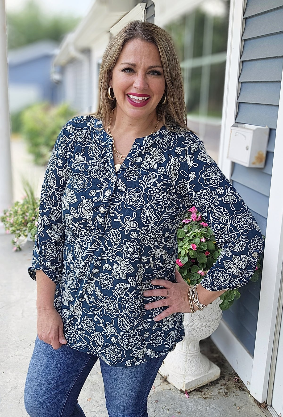 DEAR SCARLETT HUNTER GREEN/CREAM FLORAL LUXE LIZZY