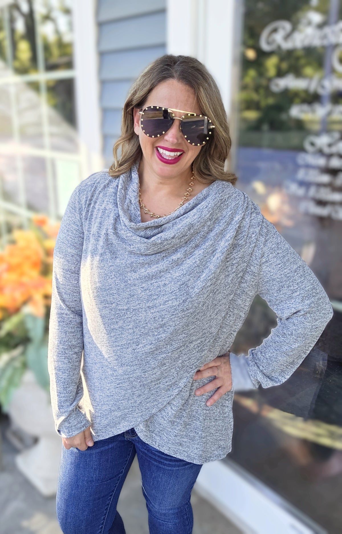 DEAR SCARLETT - BRUSHED KNIT 2 IN 1 JOURNEY CARDIGAN - BLACK