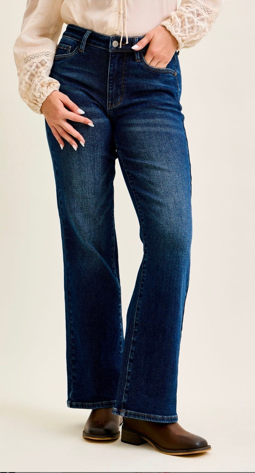 JUDY BLUE ALEX BOY BOOTCUT JEANS W/ SEAMING