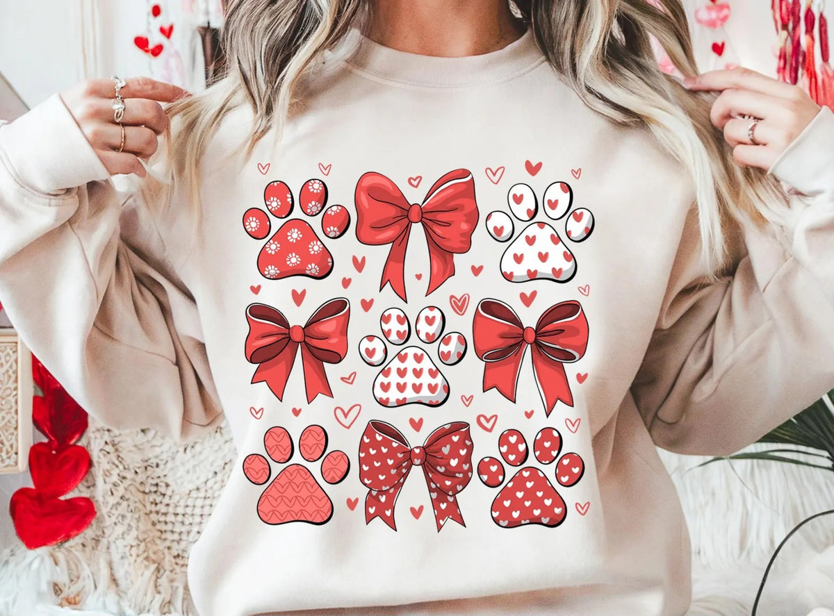BOW/PAW SWEATSHIRT