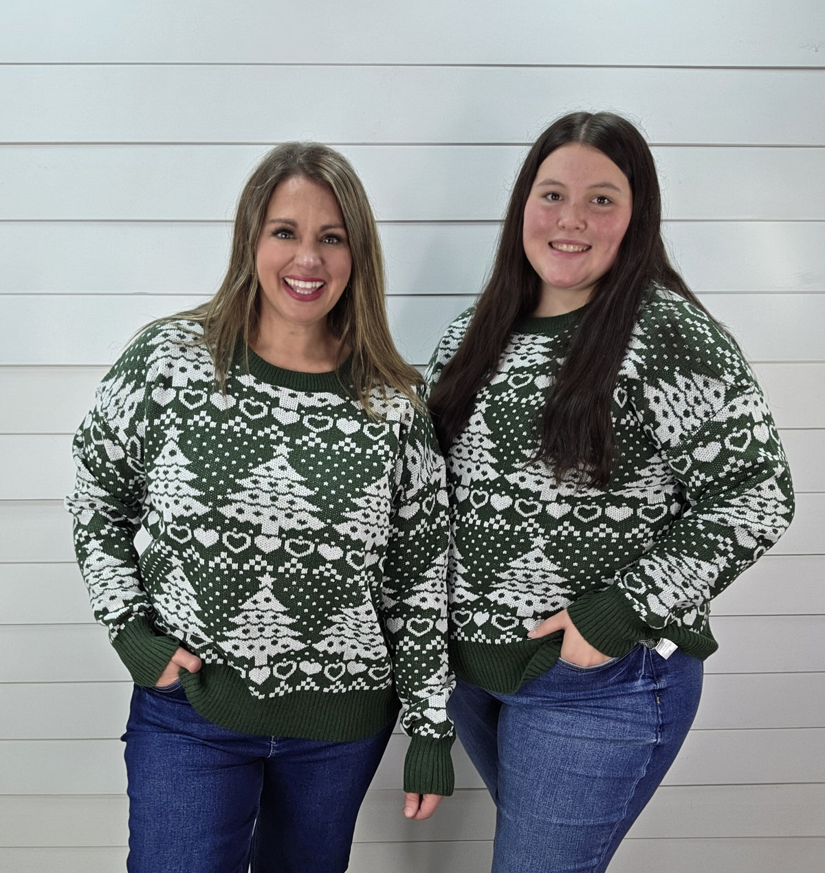 GREEN TREE PULLOVER SWEATER