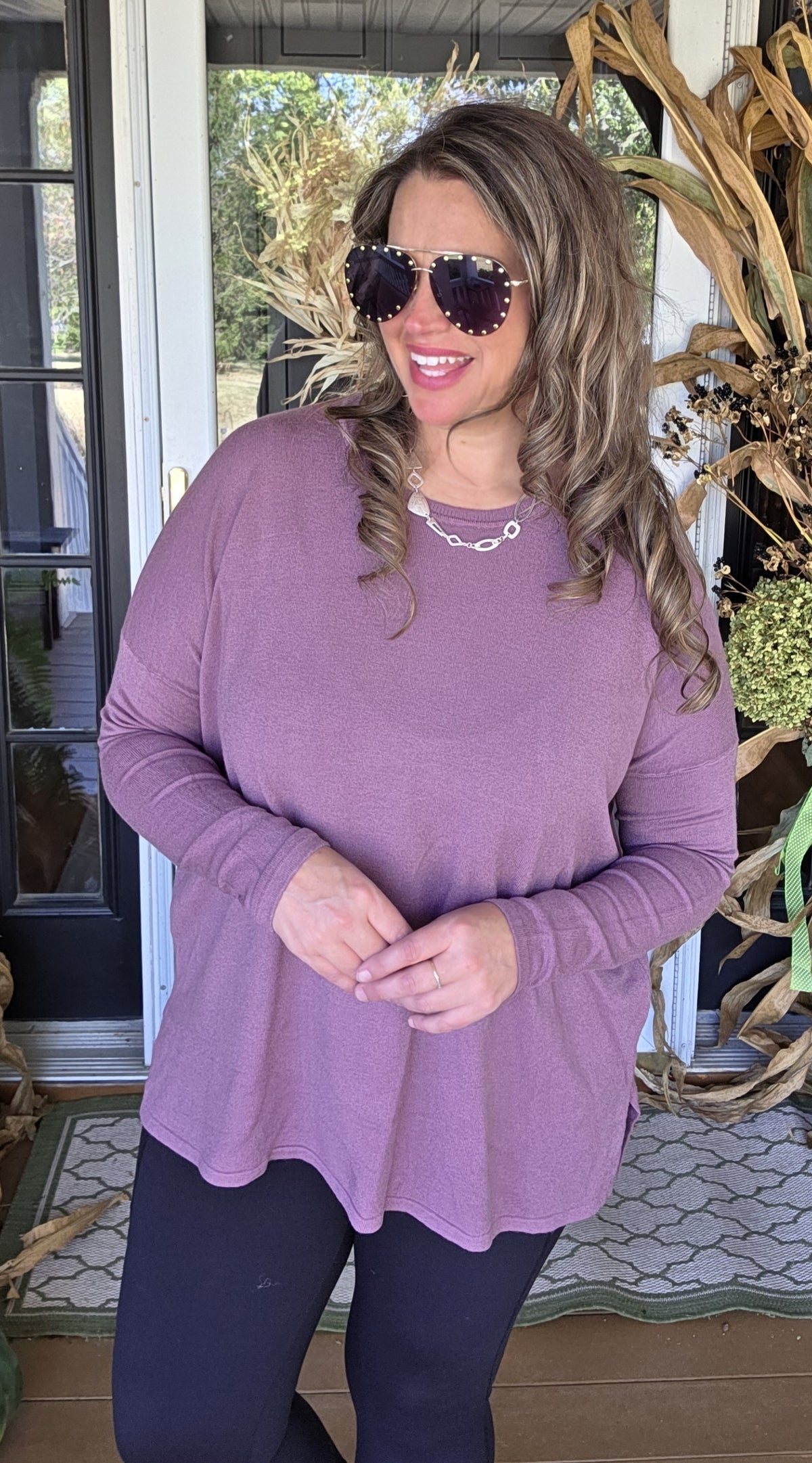 SPICE DROP SHOULDER SOFT SWEATER