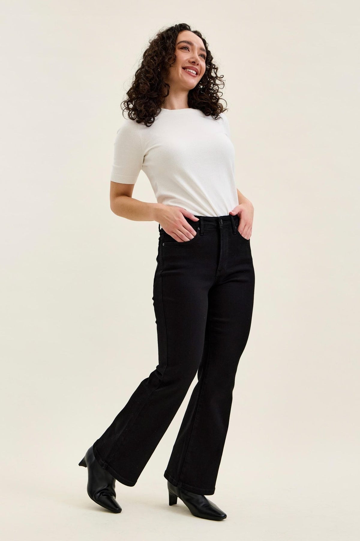 JUDY BLUE HIGH WAIST BLACK TUMMY CONTROL BOOTCUT JEAN
