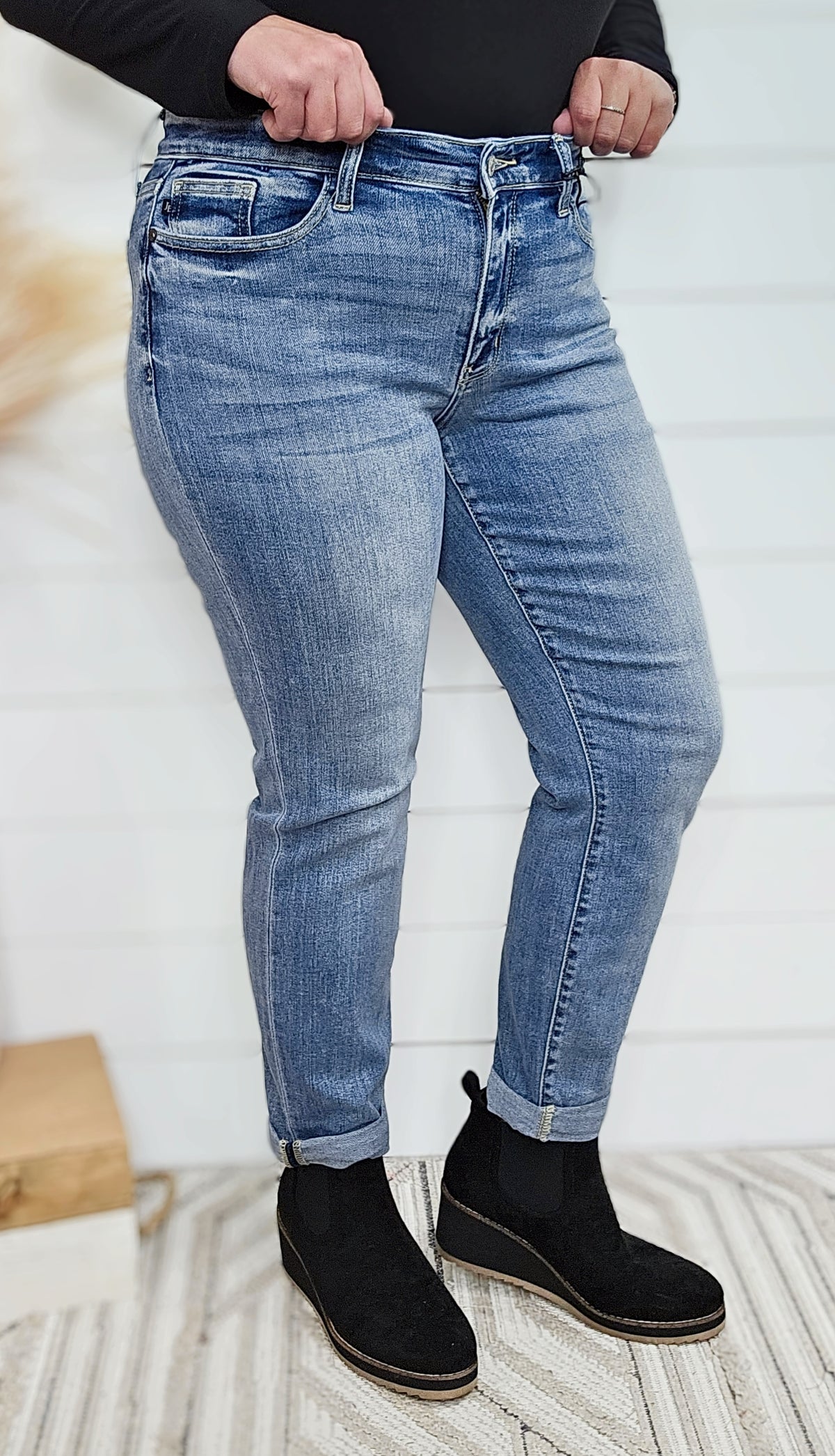 JUDY BLUE CORE LT WASH BOYFRIEND JEAN